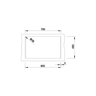 Blanco DALAGO 8 516630 jednodrez bez odkvapu aluminium drez vstavaný