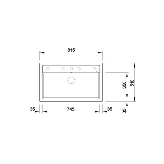 Blanco DALAGO 8 516630 jednodrez bez odkvapu aluminium drez vstavaný