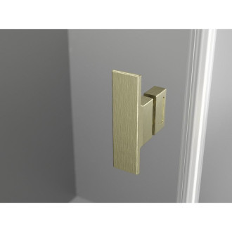 Sprchovací kút Mexen Mist-H T s pravými pántami 115 x 120 cm, priehľadný, kartáčované zlato - 8A5T-115-120-55-00-P