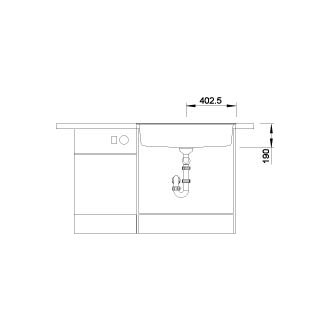 Blanco DALAGO 8-F 516644 jednodrez bez odkvapu biela drez do roviny