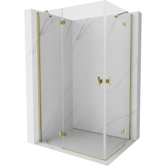 Mexen Mist-H Duo sprchovací kút s ľavým výklopným uchytením 120 x 85 cm, priehľadný, zlatý - 8A5-120L-085P-50-00