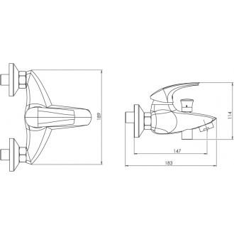 Novaservis Vaňová batéria bez príslušenstva 150 mm Metalia 57 biela 57020/1,1
