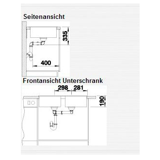 Blanco ZIA 9 516677 dvojdrez aluminium drez vstavaný