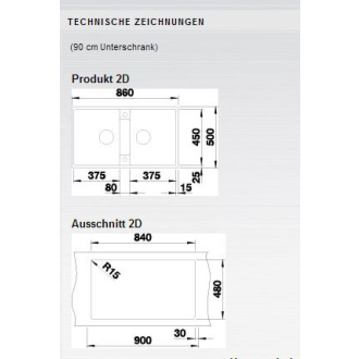Blanco ZIA 9 516678 dvojdrez biela drez vstavaný