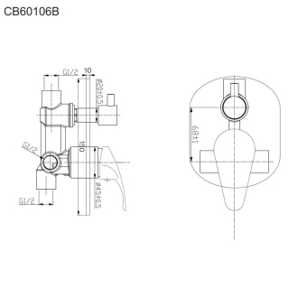 Mereo Sprchový set Sonáta: CBQ60106MB, CB700P, CB466C, CB110R, CB475A, CB705C, CB485A