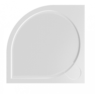 LARA - vanička liaty mramor, štvrťkruh 800x800x30 mm, R550, bez nožičiek, VANKCCTVRT80