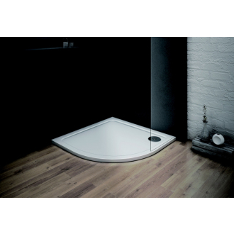 KLARA - vanička z liateho mramoru, štvrťkruh 800x800x30 mm, R550, bez nôh , VANKCTVRT80