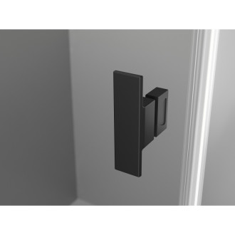 Sprchovací kút Mexen Mist-H Duo s výklopným mechanizmom 120 x 120 cm, priehľadný, čierny - 8A5-120L-120P-70-00