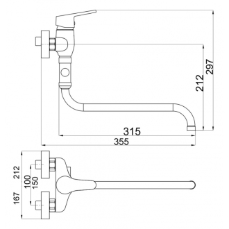 Novaservis Paneláková batéria bez príslušenstva 150mm Titania IRIS New 94471/1,0