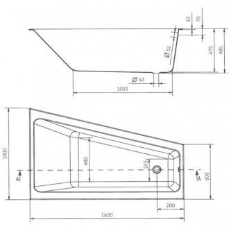 Cersanit Crea vaňa 160x100 P S301-230