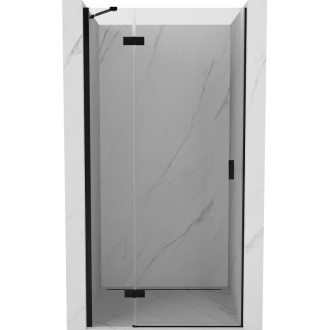 Sprchové dvere Mexen Mist-H s ľavými pántami 85 cm, priehľadné, čierne - 8A5-085-000-70-00-L