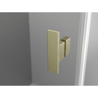 Sprchové dvere Mexen Mist-H L s ľavými pántami 120 cm, priehľadné, kartáčované zlato - 8A5L-120-000-55-00-L