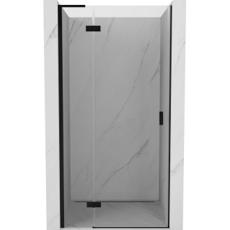 Sprchové dvere Mexen Mist-H L s ľavými pántami 70 cm, priehľadné, čierne - 8A5L-070-000-70-00-L