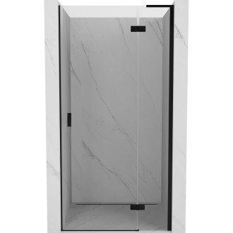 Sprchové dvere Mexen Mist-H L s pravými pántami 115 cm, priehľadné, čierne - 8A5L-115-000-70-00-P