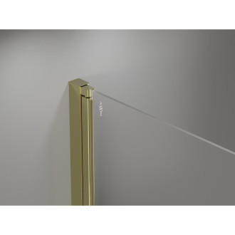 Sprchové dvere Mexen Mist-F ľavé skladacie 120 cm, priehľadné, zlaté - 8A6-120-000-50-00-L