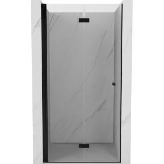 Mexen Mist-F ľavé skladacie sprchové dvere 80 cm, priehľadné, čierne - 8A6-080-000-70-00-L