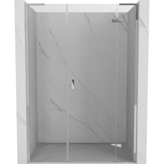 Sprchové dvere Mexen Mist-H L s pravými pántami 125 cm, priehľadné, chróm - 8A5L-125-001-01-00-P