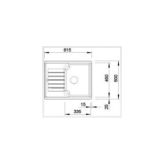 Blanco ZIA 40 S 516919 drez s odkvapom, obojstranný aluminium drez vstavaný