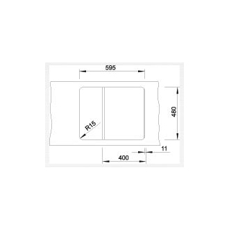 Blanco ZIA 40 S 516919 drez s odkvapom, obojstranný aluminium drez vstavaný