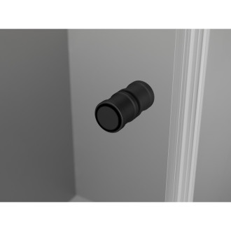 Sprchové dvere Mexen Mist-F pravé skladacie 70 cm, čierna mriežka, čierne - 8A6-070-000-70-77-P