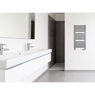 Kúpeľňový radiátor RETTO - 540 × 1800 mm, výkon 838 W, Biely (C35 white silk), Spodné centrálne pripojenie D50