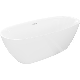 Voľne stojaca vaňa Mexen Luvo Slim 170 x 75 cm, biela, chrómovaný prepad - 52801707500-01