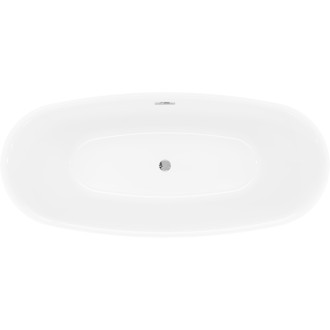 Voľne stojaca vaňa Mexen Luvo Slim 170 x 75 cm, biela, chrómovaný prepad - 52801707500-01