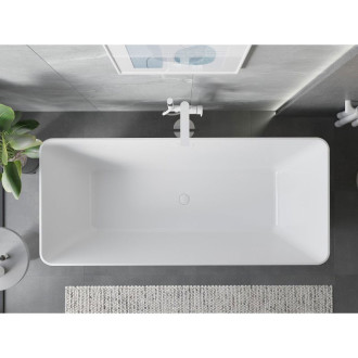 Voľne stojaca vaňa Mexen Velo Slim 170 x 75 cm, biela, biely prepad - 52811707500-20