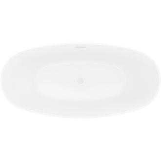 Voľne stojaca vaňa Mexen Lira, vzor 170 x 80 cm, biela, biely prepad - 52831708000-20