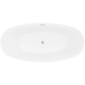 Voľne stojaca vaňa Mexen Lira s motívom 170 x 80 cm, biela, prepad kartáčovaný nikel - 52831708000-97