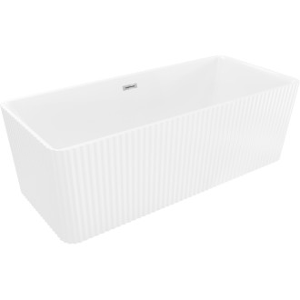 Voľne stojaca vaňa Mexen Nila s drážkovaným prepadom 170 x 75 cm, biela, chrómový prepad - 52841708000-01