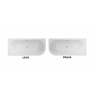 BESCO vaňa AVITA SLIM PLUS 170 1700x750 mm, pravé prevedenie, bez nožičiek VANAVIT17SLIMPP