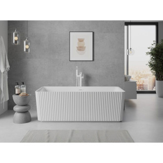 Voľne stojaca vaňa Mexen Nila s drážkovaným povrchom 170 x 75 cm, biela, biely prepad - 52841708000-20