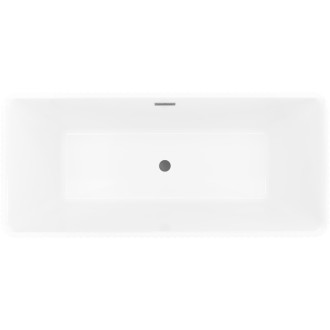 Voľne stojaca vaňa Mexen Nila s drážkovaným povrchom 170 x 75 cm, biela, prepad vo farbe delového kovu - 52841708000-95