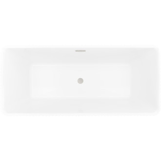 Voľne stojaca vaňa Mexen Nila s drážkovaným povrchom 170 x 75 cm, biela, prepad kartáčovaný nikel - 52841708000-97