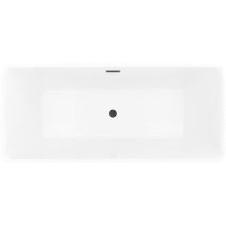 Voľne stojaca vaňa Mexen Nila s drážkovaným povrchom 170 x 75 cm, biela/čierna, čierny prepad - 52841708075-70