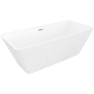Voľne stojaca vaňa Mexen Tava s drážkovaným prepadom 170 x 75 cm, biela, chrómový prepad - 52851707500-01