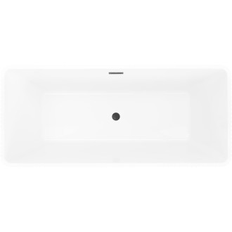 Voľne stojaca vaňa Mexen Tava s drážkovaným prepadom 170 x 75 cm, biela, čierny prepad - 52851707500-70