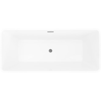 Voľne stojaca vaňa Mexen Tava s drážkovaným povrchom 170 x 75 cm, biela, prepad vo farbe delového kovu - 52851707500-95