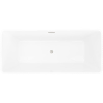 Voľne stojaca vaňa Mexen Tava s drážkovaným povrchom 170 x 75 cm, biela, prepad kartáčovaný nikel - 52851707500-97