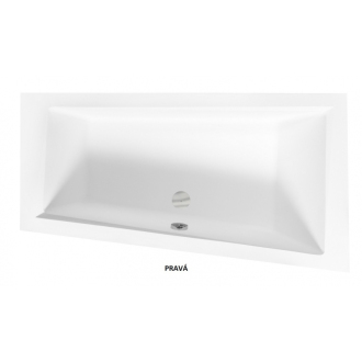 BESCO vaňa INTIMA 160 (1600x900 mm), pravé prevedenie, bez nožičiek VANINTI16P