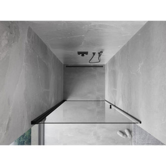 Sprchové dvere Mexen Mist-B s otočnými dverami 70 cm, priehľadné, čierne - 8A2-070-000-70-00