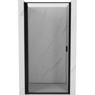 Sprchové dvere Mexen Mist-B s ľavými pántami 70 cm, čierny rám, čierne - 8A2-070-000-70-70-L