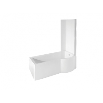 BESCO vaňa INSPIRO 160 1600x700 mm, vrátane vaňovej zásteny, ľavé, bez nôh VANINSPIR160L
