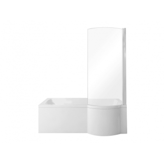BESCO vaňa INSPIRO 160 1600x700 mm, vrátane vaňovej zásteny, ľavé, bez nôh VANINSPIR160L