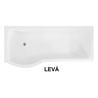 BESCO vaňa INSPIRO 160 1600x700 mm, vrátane vaňovej zásteny, ľavé, bez nôh VANINSPIR160L