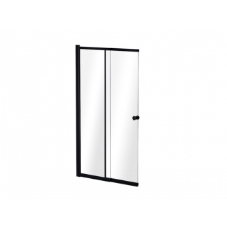 BESCO EASY SLIDE BLACK, vaňová zástena 100 × 150 cm, čierna farba, číre sklo BCEASL100BC