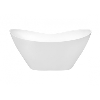 BESCO vaňa voľne stojaca VIYA 1600x700 mm, biela farba, liaty mramor VANAND16W