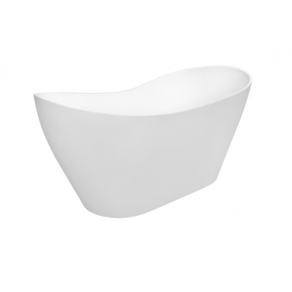 BESCO vaňa voľne stojaca VIYA 1600x700 mm, biela farba, liaty mramor VANAND16W