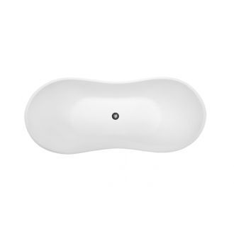 BESCO vaňa voľne stojaca VIYA 1600x700 mm, biela farba, liaty mramor VANAND16W